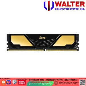 Team Elite (TPD48G266HC19BK) 8GB 2666Mhz BLK/Gold D4 Memory
