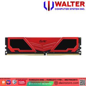 TEAM ELITE 8GB DDR4 3200 MODULE MEMORY ( BLK/RED)