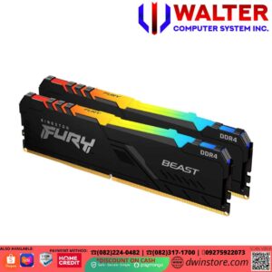 Kingston Fury RGB KF432C16BBAK2/16 (2x8gb)16GB 3200Mhz MEM.