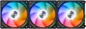 LIAN LI UNI FAN AL120-3B RGB BLK 3X 12CM FAN PACK W/CON.