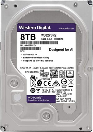 Western Digigtal WD82PURZ 8TB 7200RPM 256MB INTERNAL HDD