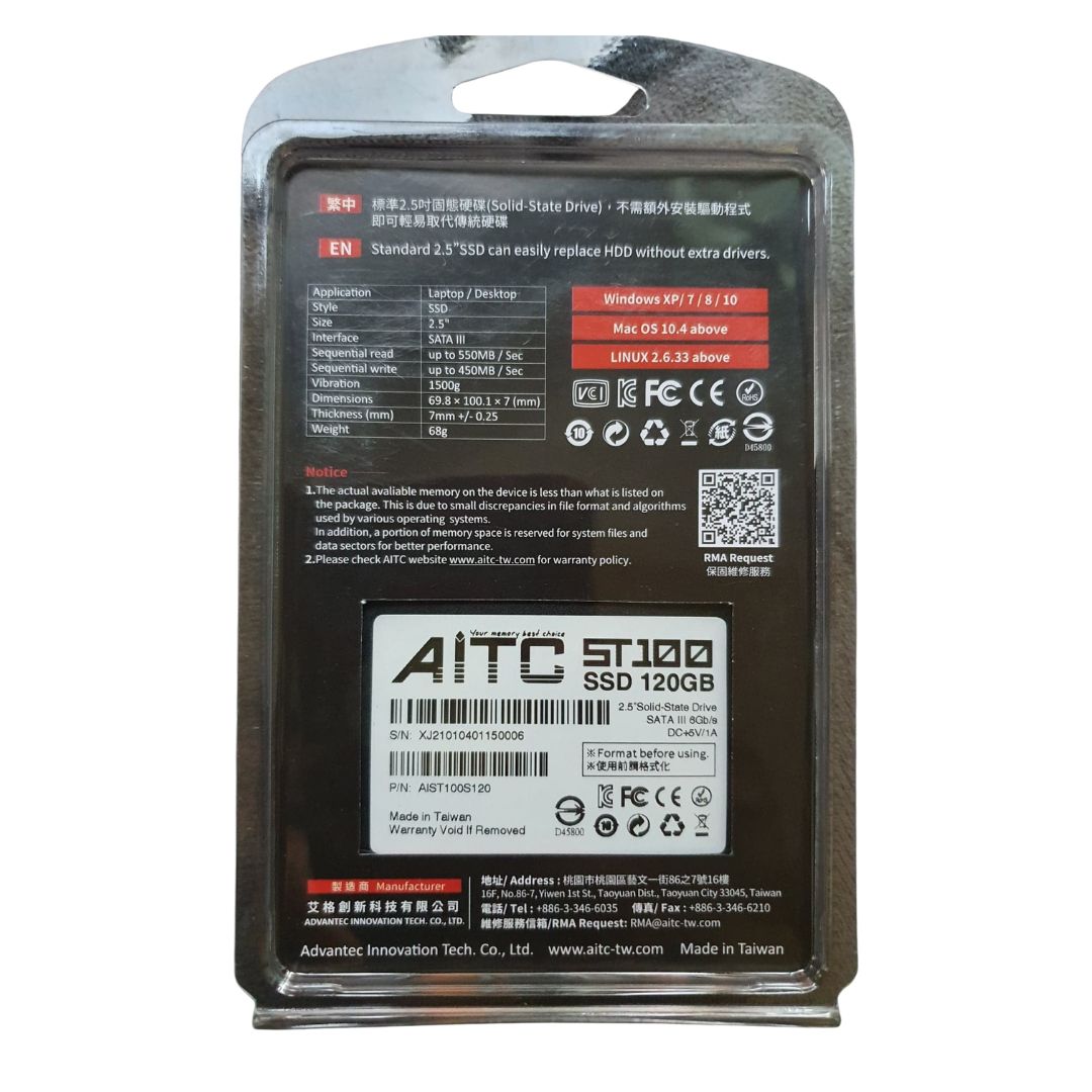 AITC 120GB SATA 111 2.5 SSD - Image 3