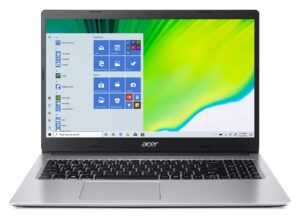Acer Aspire 3 A315-24P-R255 Laptop (Pure Silver) | 15.6" FHD (1920x1080) | Ryzen 5 7520U | 16GB DDR5 | 512GB SSD | AMD Radeon Graphics | Windows 11 Home | MS Office Home & Student 2021 | Acer Entry Run Rate Backpack E-1620-P