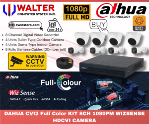 DAHUA CVI2 Full Color  KIT 8CH 1080PM WIZSENSE HDCVI CAMERA