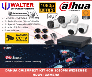DAHUA CVI2MPB2T KIT 4CH 1080PM WIZSENSE HDCVI CAMERA