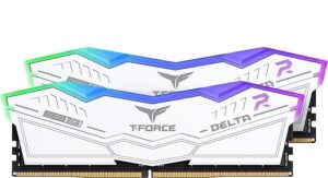 TEAM TFORCE DELTA 32GB DDR5(2X16GB)6000MHZ MEMORY (WHITE )