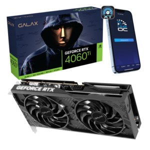 GALAX NVIDIA® GeForce RTX 4060 Ti 8GB EX 1-Click OC Black 46ISL8MD8AEX 8GB 128-Bit GDDR6 Videocard