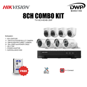 HIKVISION TVI-8CH4D4B-2MP H.265 8ch 2mp Combo Kit