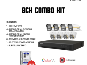 HIKVISION LITE 8CH4D4B/2MP/COLORVU KIT ) W/BUILT IN MIC