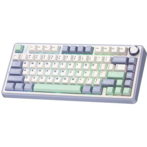 Aula F75 Cedar Green RGB Gaming Mechanical Hotswappable Keyboard Thunder Beige Green Purple