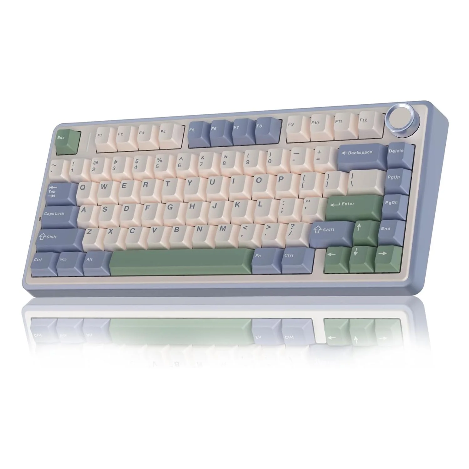 Aula F75 Cedar Green RGB Gaming Mechanical Hotswappable Keyboard Thunder Beige Green Purple - Image 2